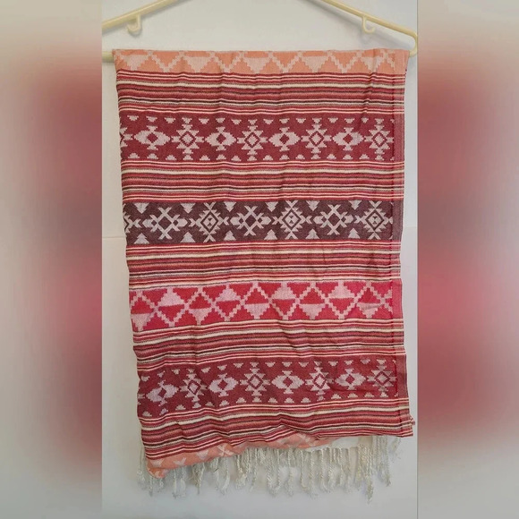 100% Cashmere Pashmina Brand Scarf Shawl Purple 80x28" Pink New - Picture 2 of 5